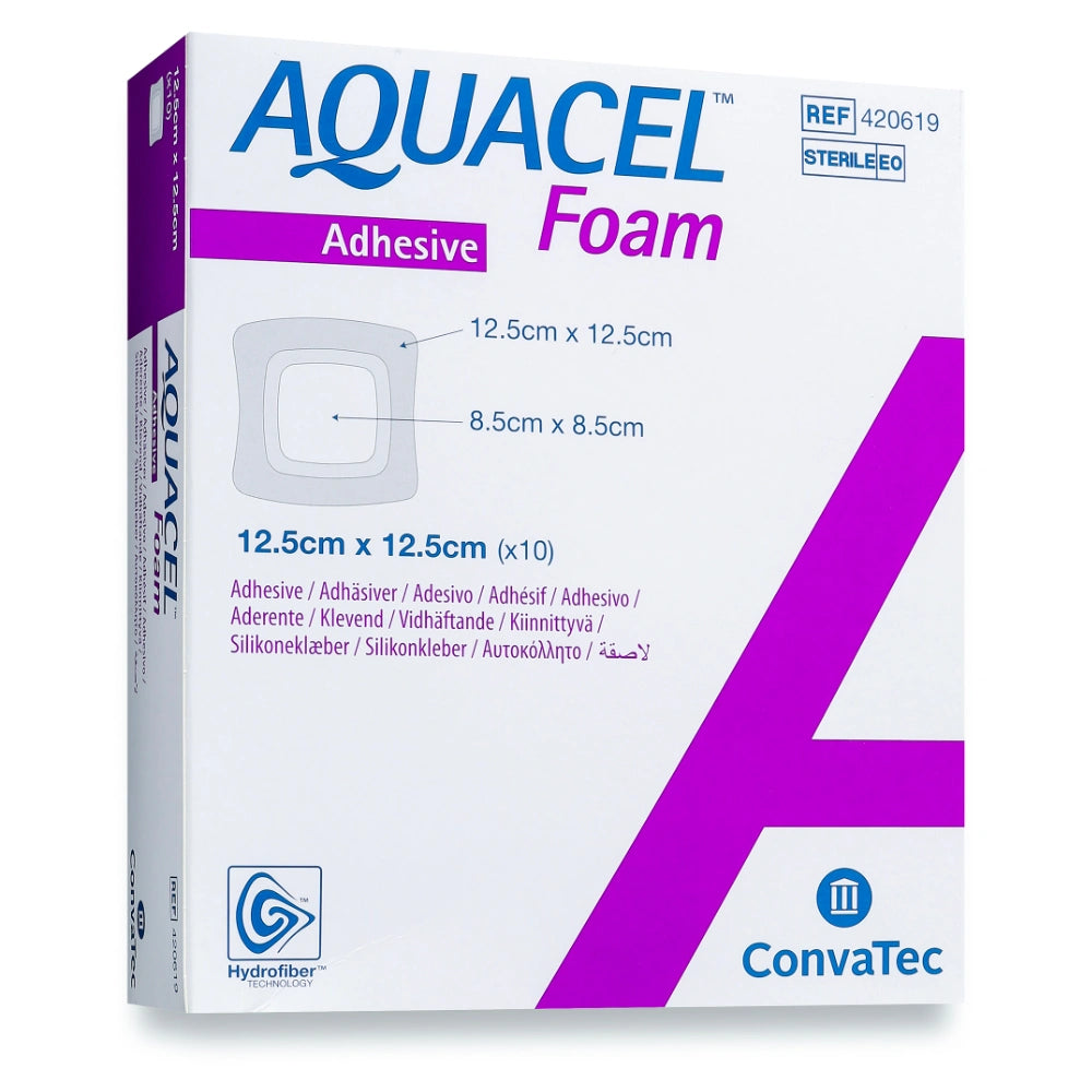 AQUACEL Foam Adhesive 12,5 cm x 12,5 cm kiinnittyvä vaahtosidos