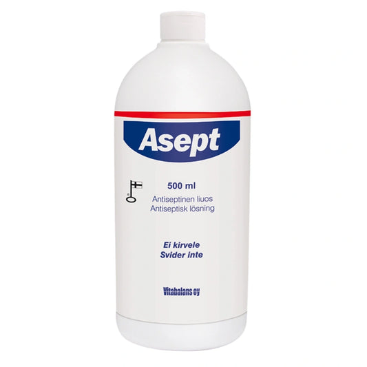 ASEPT Antiseptinen liuos 500 ml pienten haavojen ja naarmujen käsittelyyn