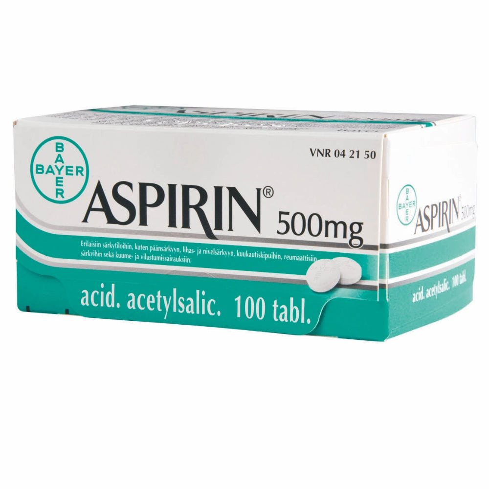 ASPIRIN 500 mg tabletti 100 tablettia