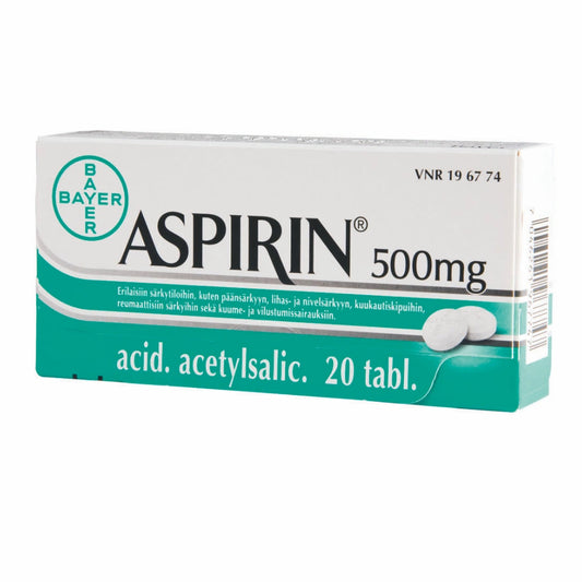 ASPIRIN 500 mg tabletti 20 tablettia