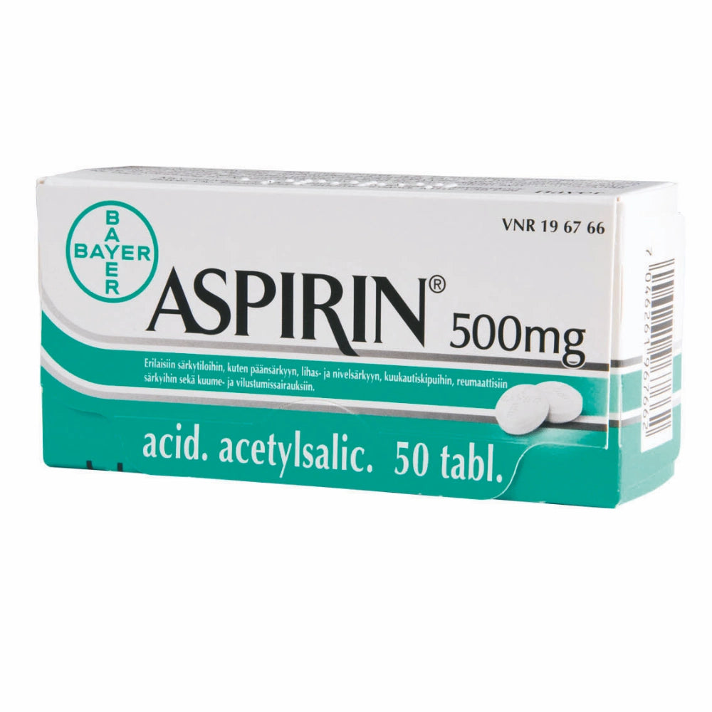 ASPIRIN 500 mg tabletti 50 tablettia