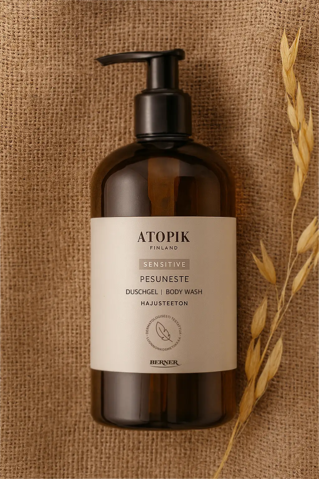 Atopik Sensitive Pesuneste on hajusteeton ja sisältää suomalaista kauraa