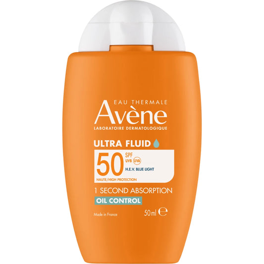 Avène Ultra Fluid Oil Control SPF50 50 ml arunkosuojavoide epäpuhtaalle ja rasvoittuvalle iholle