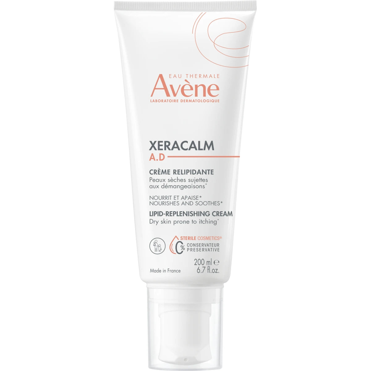 AVENE Xeracalm A.D Cream hoitovoide 200 ml kuivalle, atooppiselle, kutinaan taipuvaiselle sekä ärtyneelle iholle