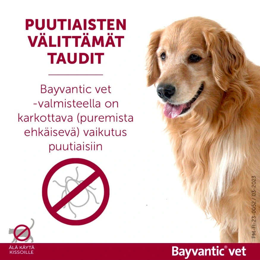 BAYVANTIC VET enintään 4 kg painaville koirille 40 mg/200 mg paikallisvaleluliuos