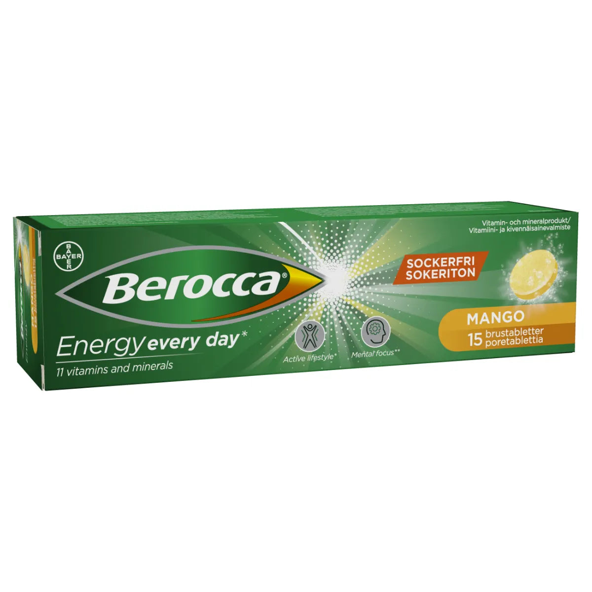 Berocca Energy Mango poretabletti 15 kpl