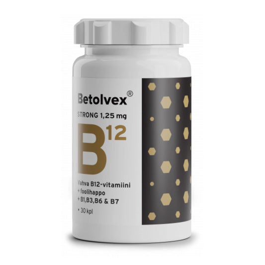 BETOLVEX Strong B12 1,25 mg kapseli 30 kpl vahva ja monipuolinen B12-vitamiinivalmiste