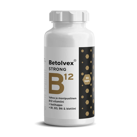 BETOLVEX Strong B12 1,25 mg kapseli 90 kpl vahva ja monipuolinen B-vitamiinivalmiste