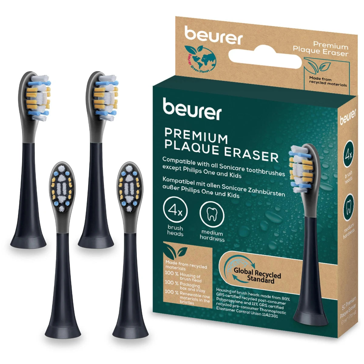 Beurer SC Plaque Eraser vaihtoharjat 4 kpl