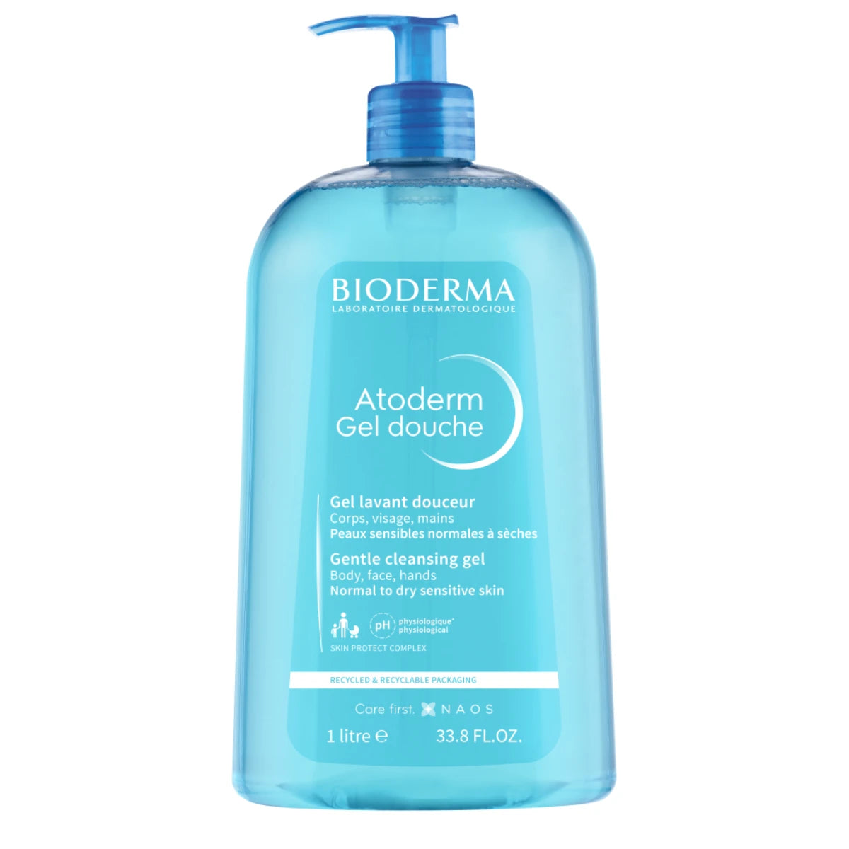 Bioderma Atoderm Gel Douche Gentle Cleansing Gel 1000 ml – Hellävarainen suihkugeeli normaalille ja kuivalle herkälle iholle