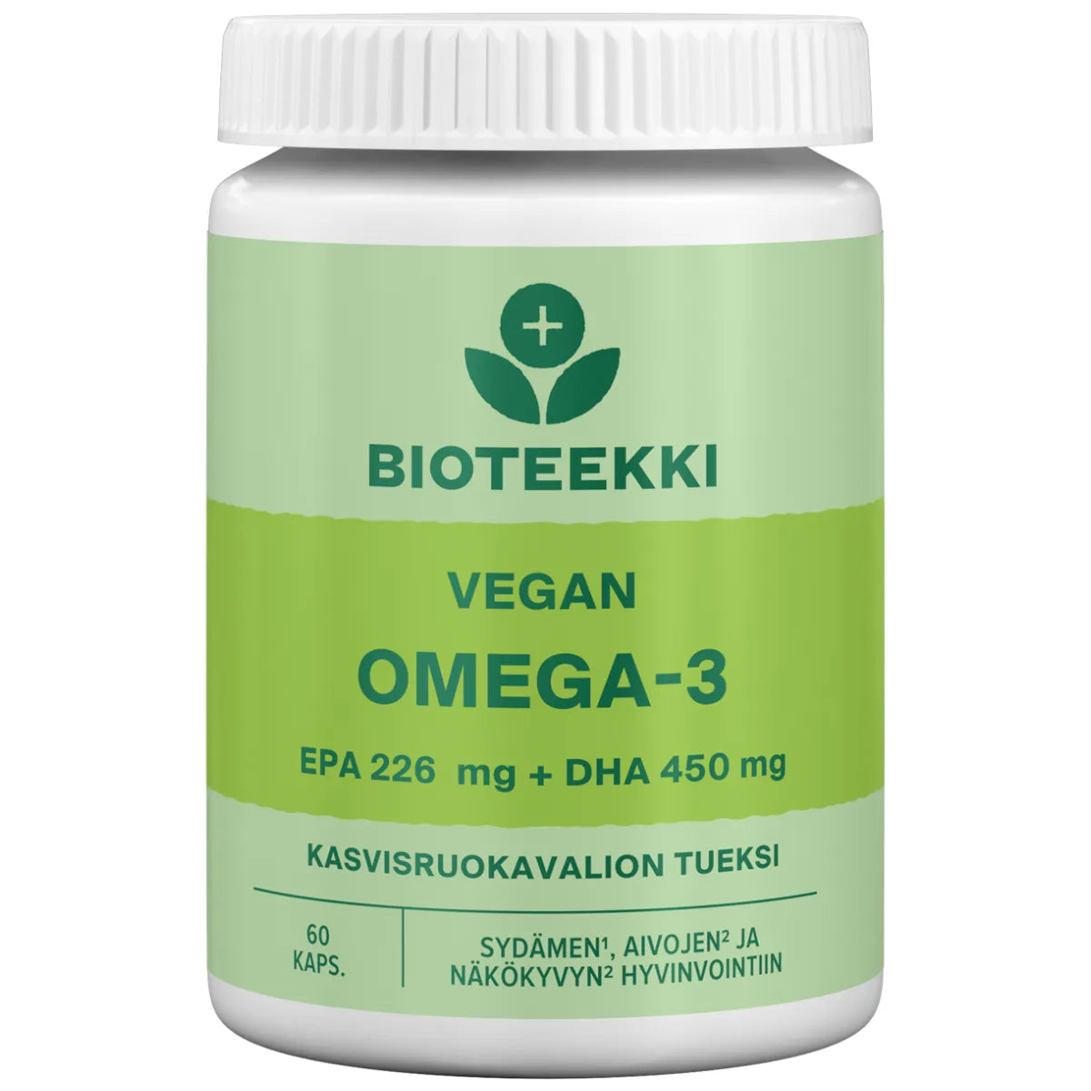 Bioteekki Vegan Omega-3 kapseli 60 kpl kasvisruokavalion tueksi