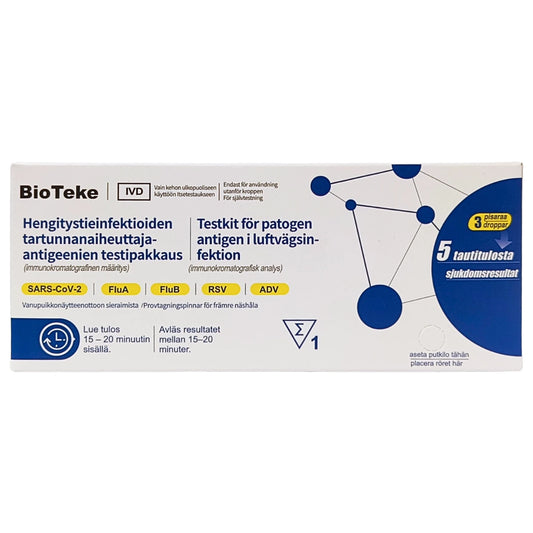 BioTeke 5in1 Hengitystieinfektio kotitesti 1 kpl