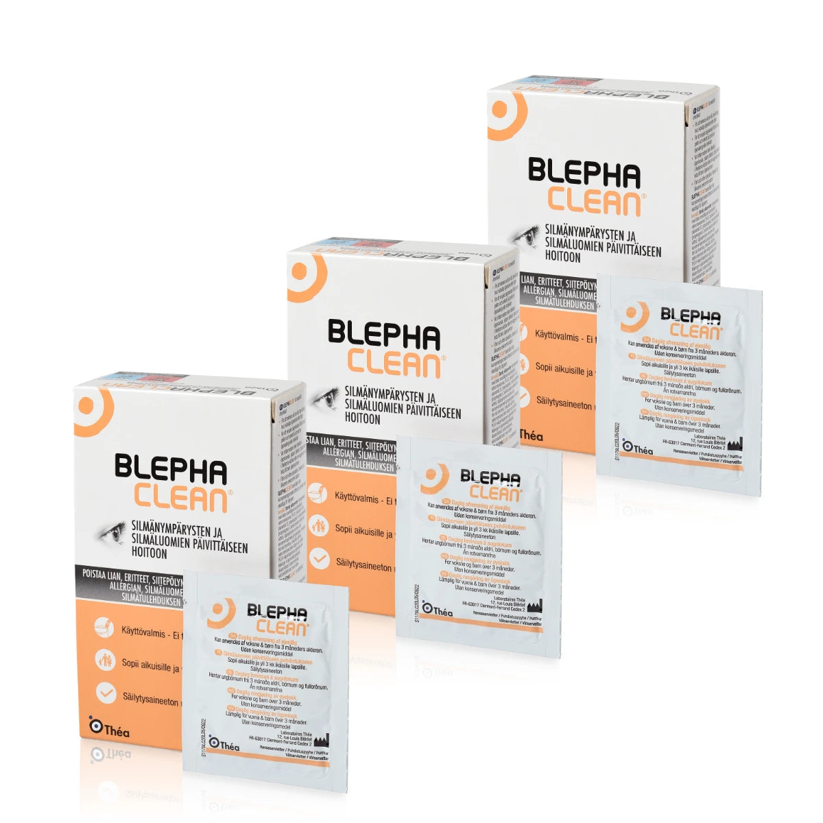 BLEPHACLEAN Puhdistuspyyhe 3x20 kpl – osta enemmän kerralla edullisemmin