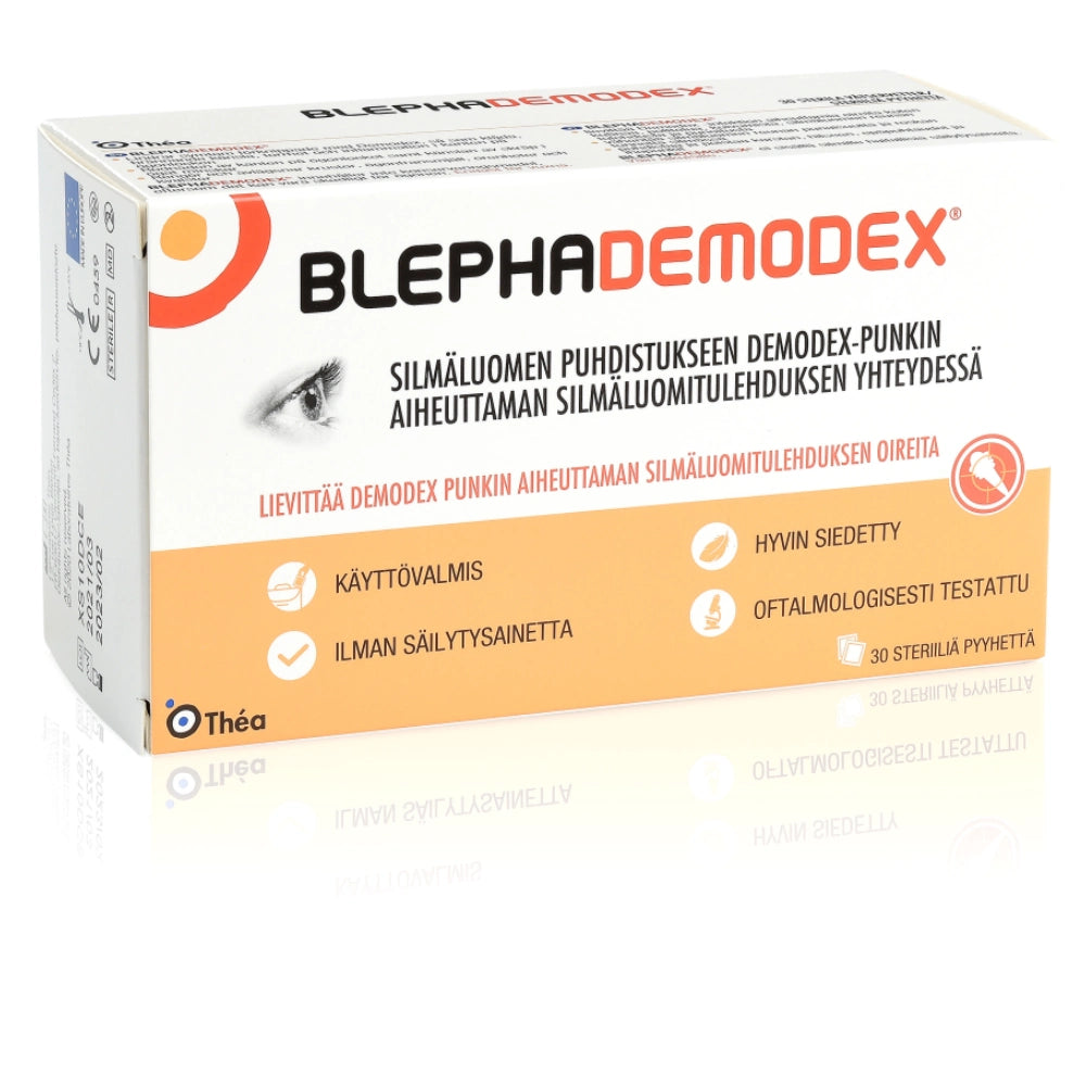 BLEPHADEMODEX Puhdistuspyyhkeet silmäluomille 30 kpl