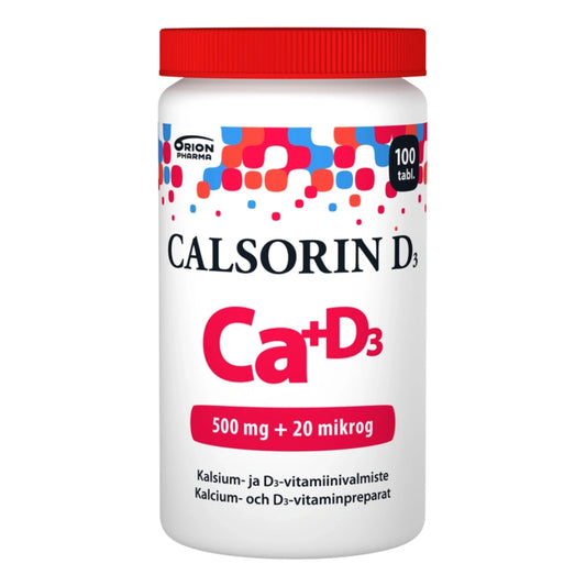 CALSORIN 500 mg + D3-vitamiini 20 mikrog tabletti 100 kpl