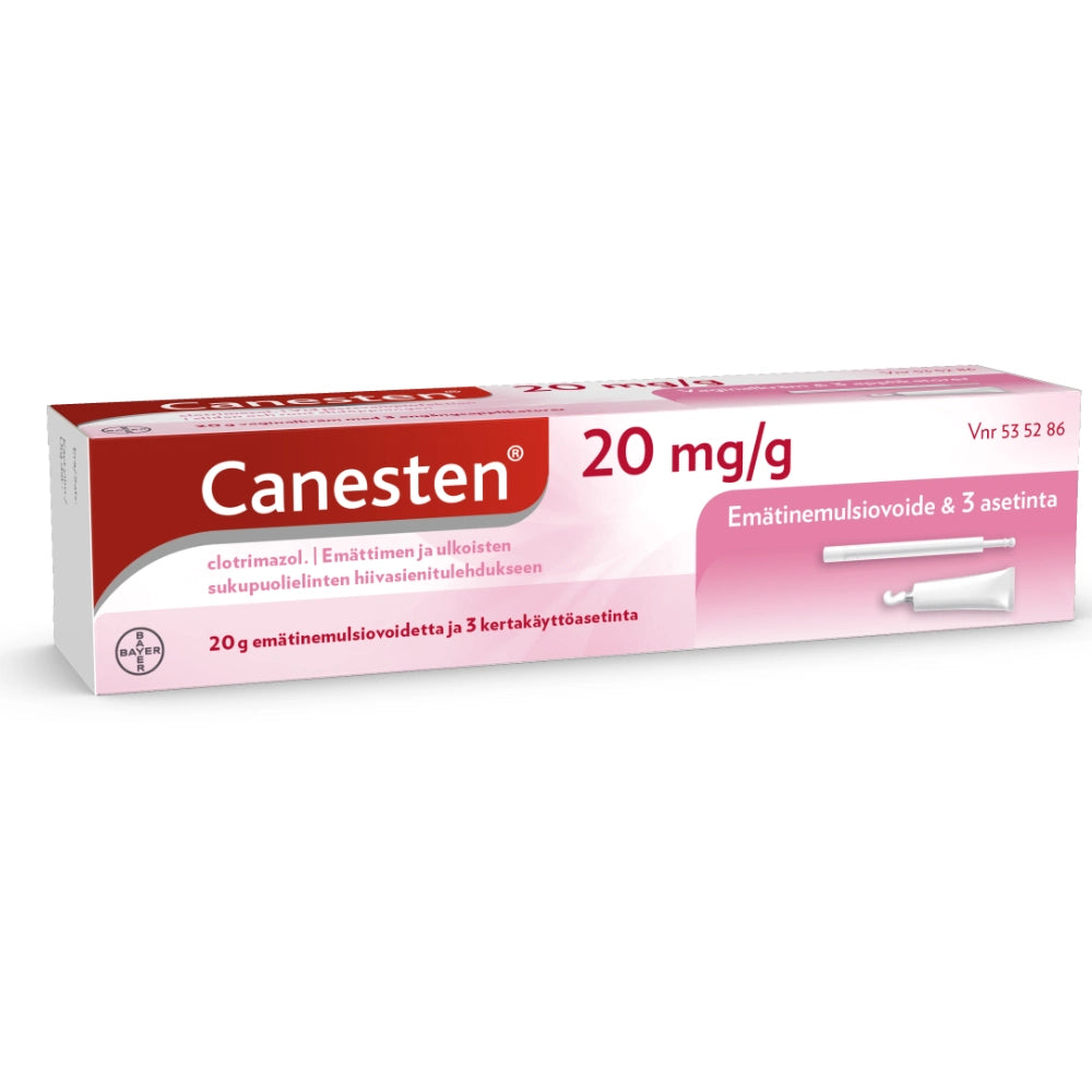 CANESTEN 20 mg/g emätinemulsiovoide 3 asetinta 20 g