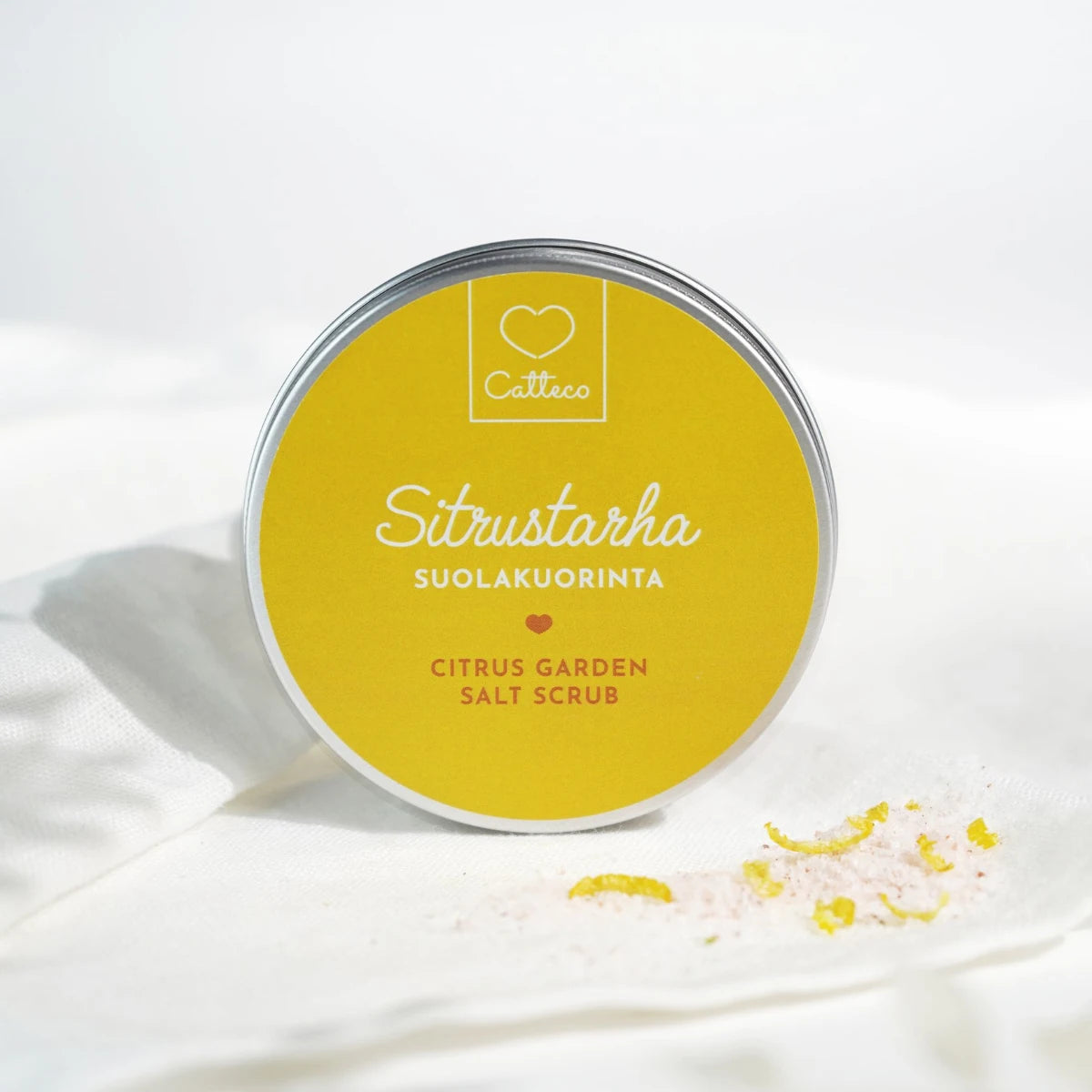 CATTECO Sitrustarha Suolakuorinta 150 g sisältää Himalajan ruususuolaa