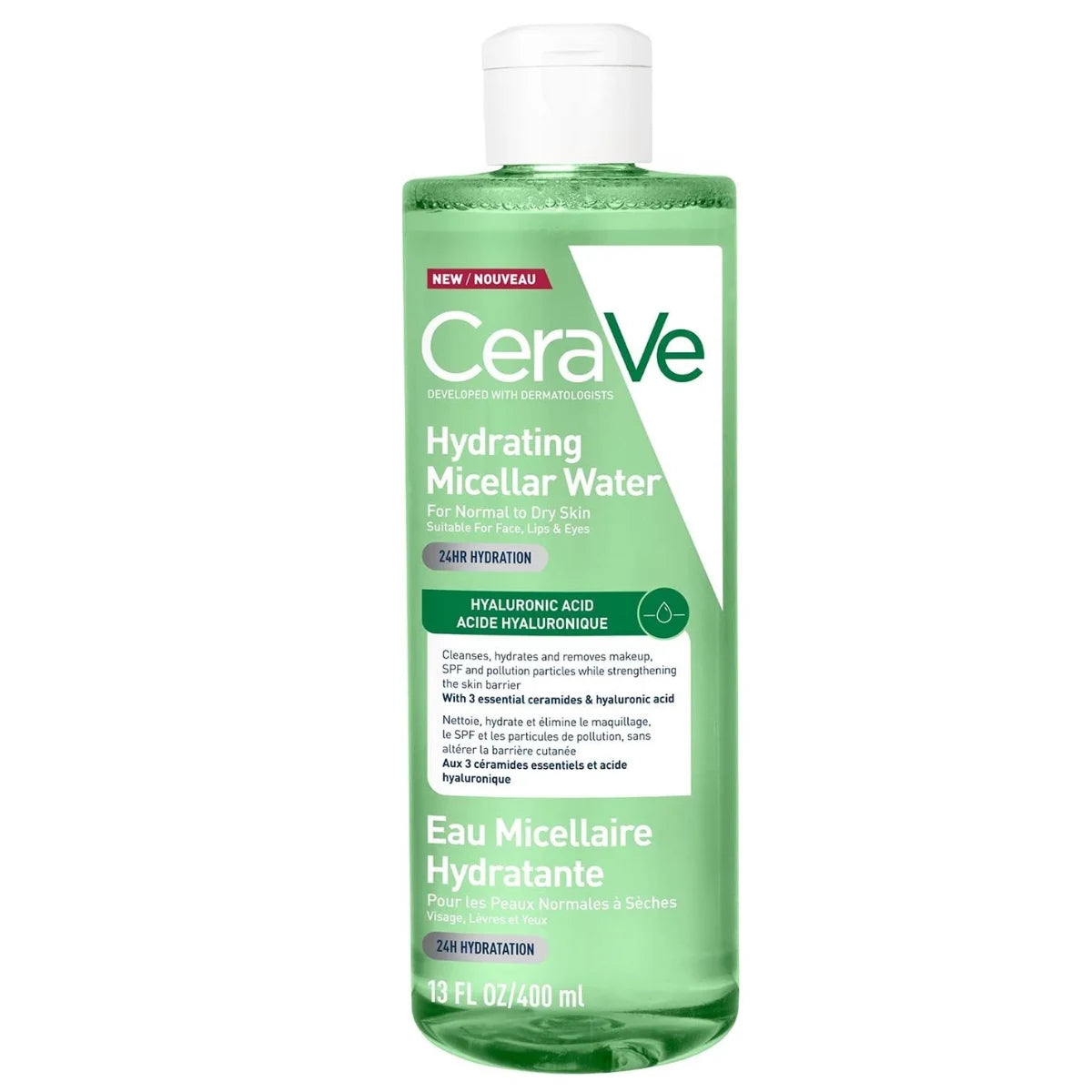 CeraVe Hydrating Micellar Water 400 ml – kosteuttava misellivesi normaalille ja kuivalle iholle