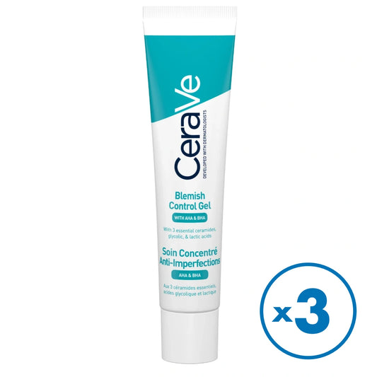 CERAVE Blemish Control Gel hajusteeton geelimäinen kasvovoide 3x40 ml edullinen kampanjapakkaus