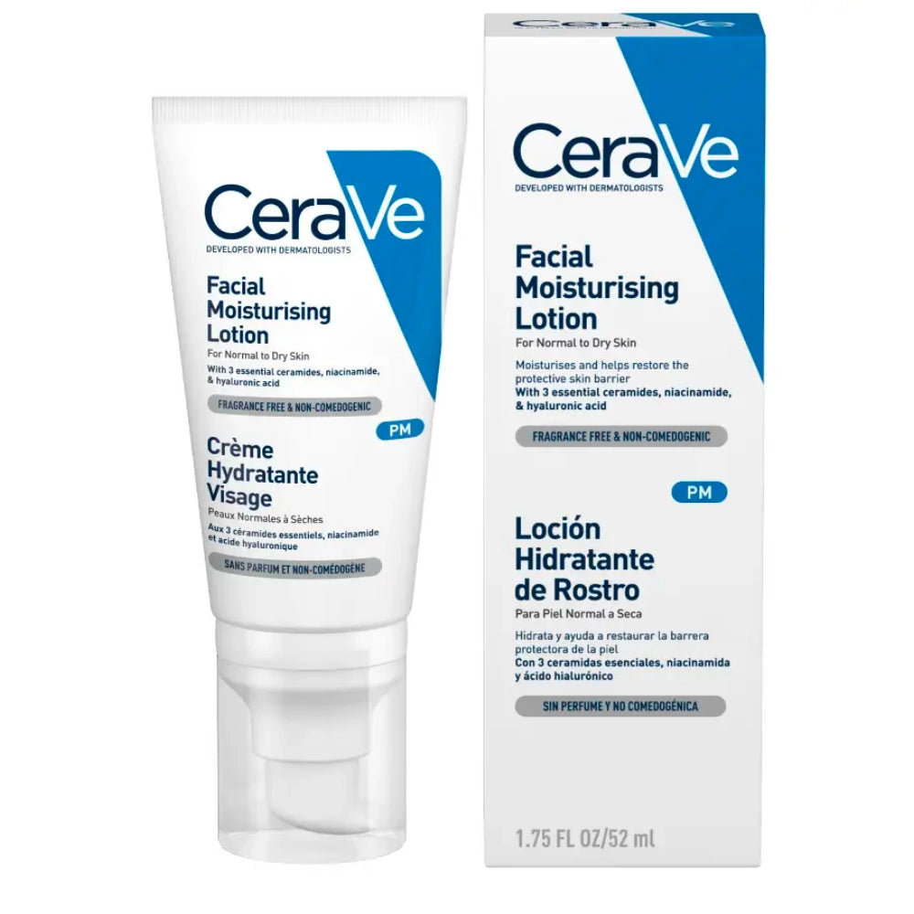 CERAVE Facial Moisturising Lotion kosteusvoide normaalille ja kuivalle iholle 52 ml