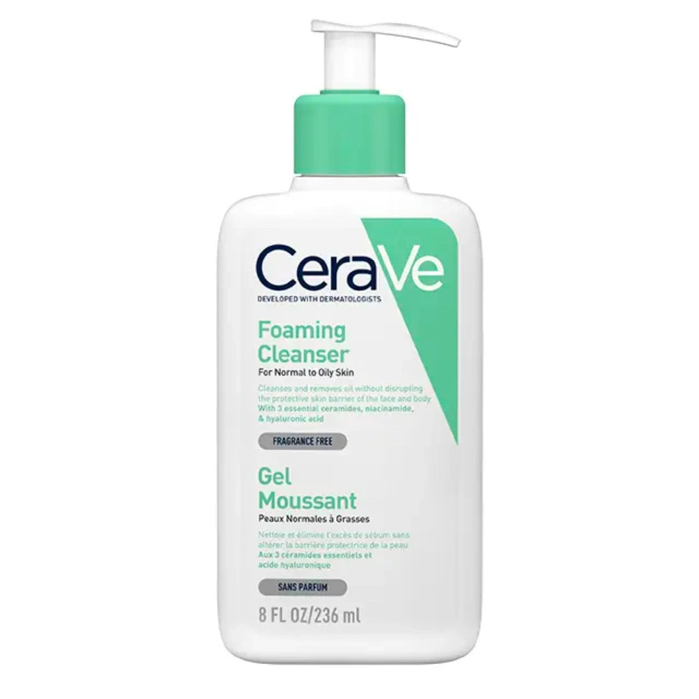 CERAVE Foaming Cleanser puhdistustuote 236 ml normaalille ja rasvoittuvalle iholle