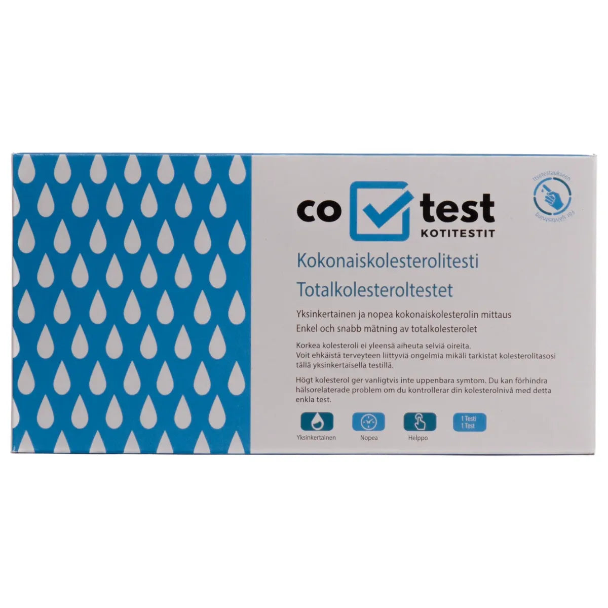 Co-Test Kokonaiskolesterolitesti 1 kpl – Nettiapteekki.fi