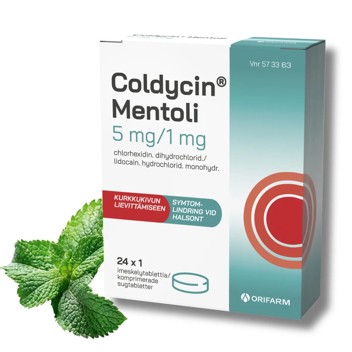 COLDYCIN Mentolinmakuinen imeskelytabletti 24 kpl