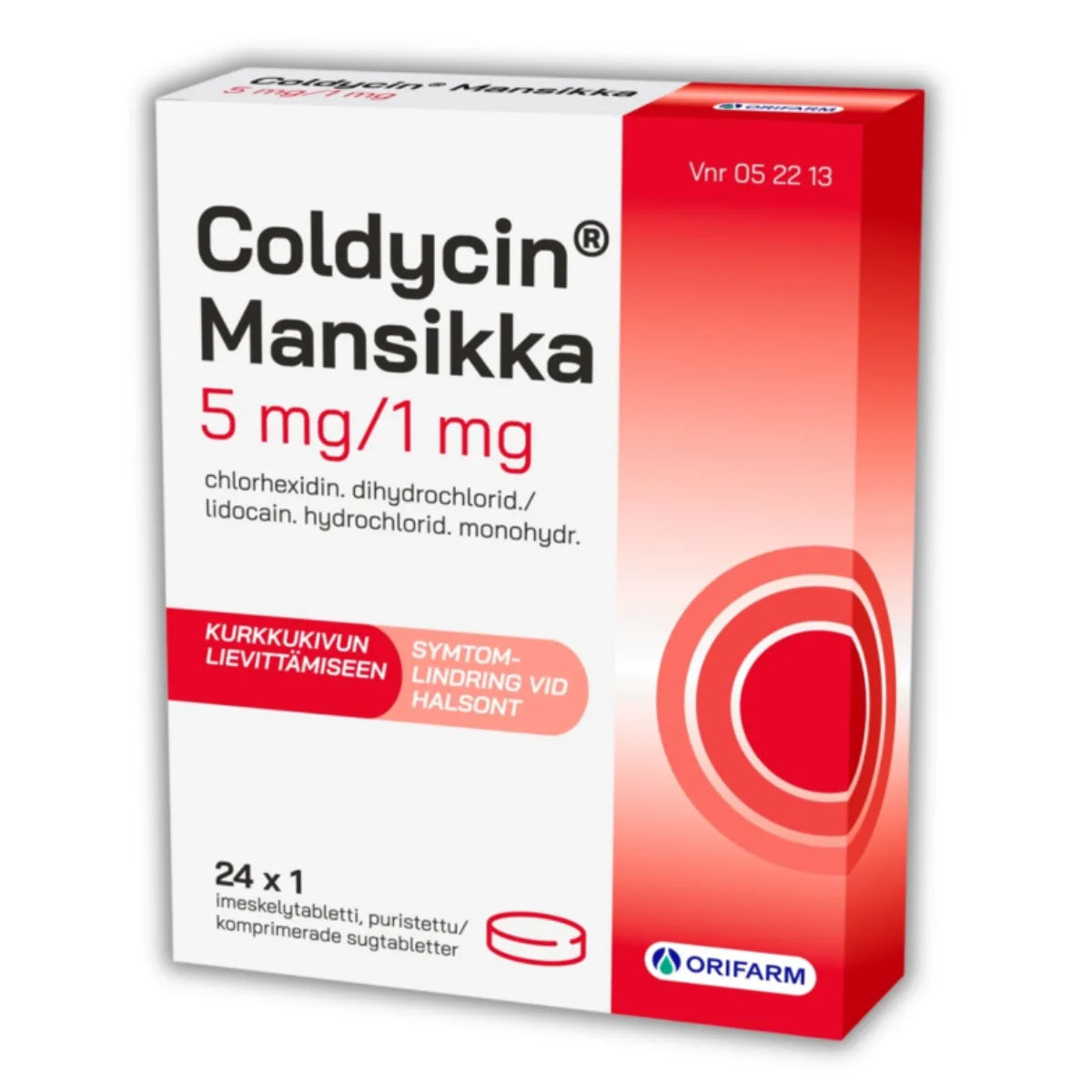 COLDYCIN MANSIKKA imeskelytabletti 5/1 mg 24 fol