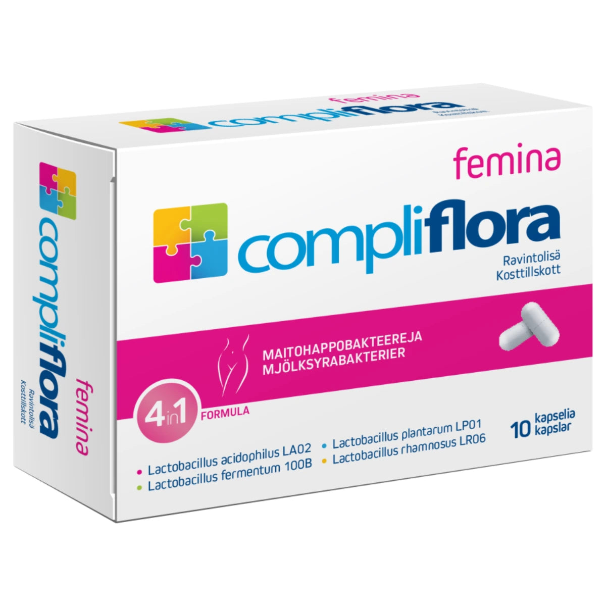 COMPLIFLORA Femina kapseli 10 kpl maitohappobakteerivalmiste naisille