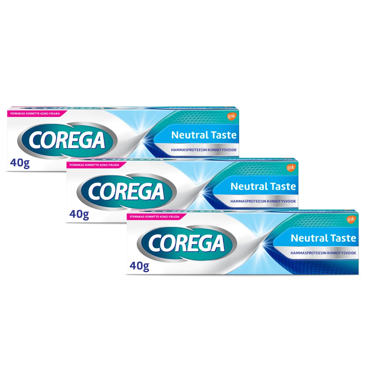 Corega Neutral COREGA Neutral Taste hammasproteesin kiinnitysvoide 3x40 g ...