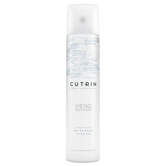 CUTRIN Vieno Sensitive Hairspray Strong hiuskiinne 300 ml erityisesti hennoille hiuksille ja herkälle hiuspohjalle kehitetty hajusteeton voimakas hiuskiinne