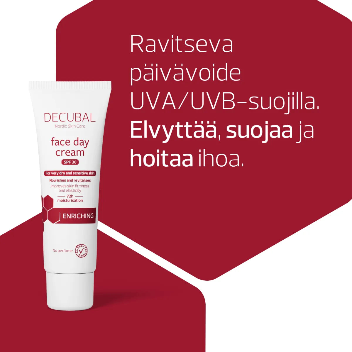Decubal Enriching Face Cream SPF30 kasvovoide 50 ml ravitseva päivävoide UV-suojalla