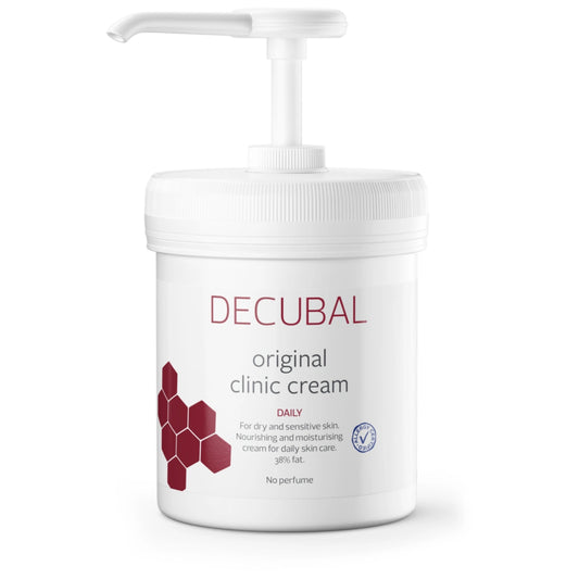 DECUBAL Original Clinic Cream emulsiovoide pumppupullo 1000 g kuivalle ja herkälle iholle
