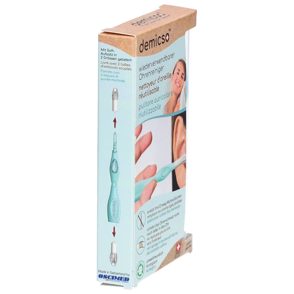 Demicso Korvanpuhdistin korvaa kertakäyttöiset vanupuikot