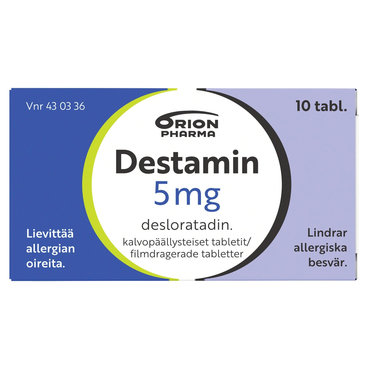 DESTAMIN 5 mg tabletti, kalvopäällysteinen 10 tabl