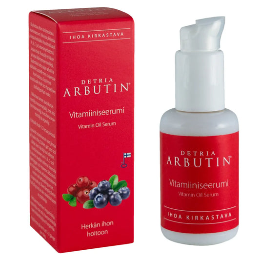 DETRIA ARBUTIN Vitamiiniseerumi 30 ml ihon väriä tasoittava seerumi kasvoille
