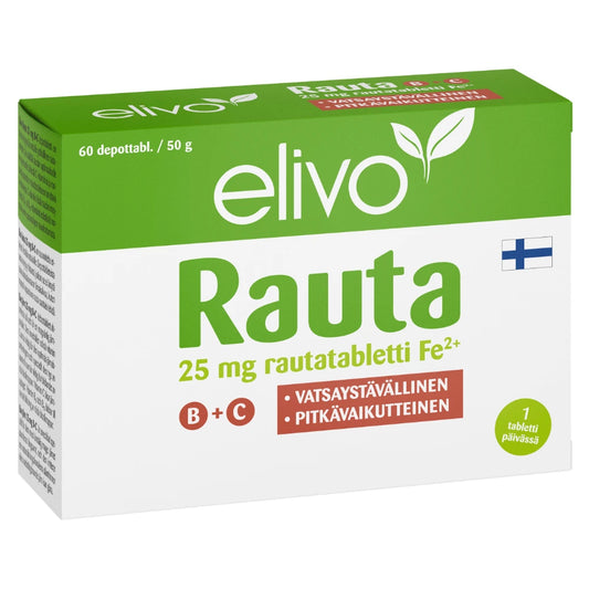 ELIVO Rauta 25 mg pitkävaikutteinen tabletti 60 kpl