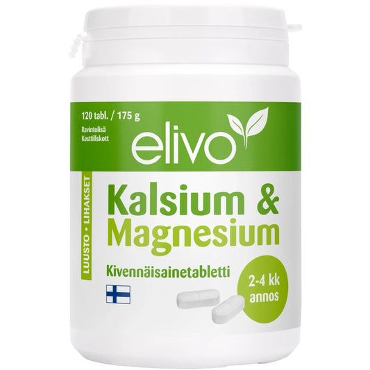 ELIVO Kalsium & Magnesium tabletti 120 kpl