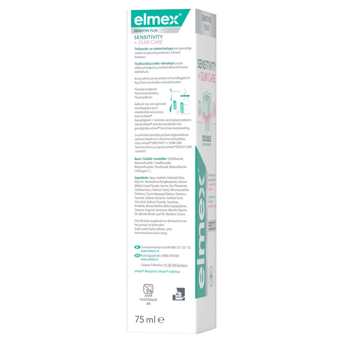 Elmex Sensitive Plus Sensitivity + Gum Care hammastahna vahvistaa ikeniä
