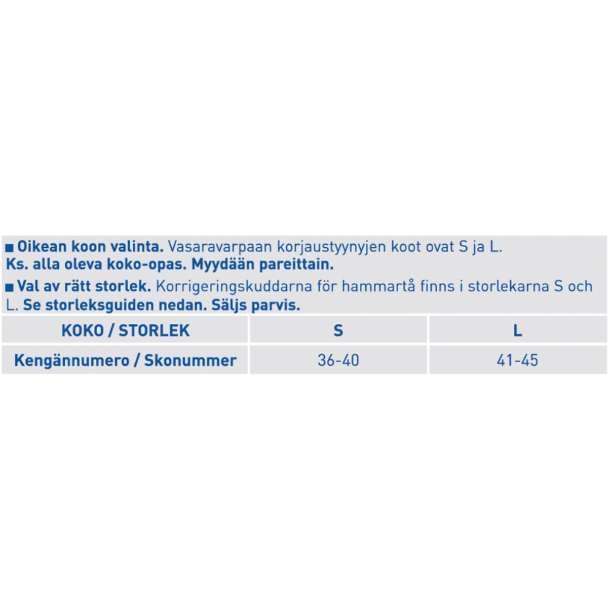 EPITACT vasaravarpaan korjaustyyny koko-opas