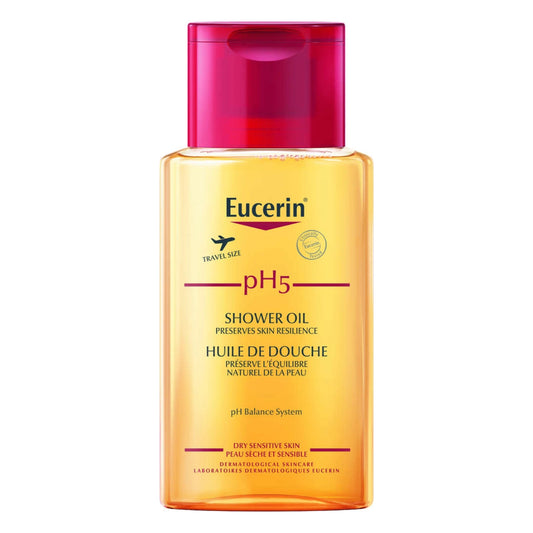 EUCERIN pH5 Shower Oil Travel Size suihkuöljy 100 ml kuivan ja herkän ihon pesemiseen