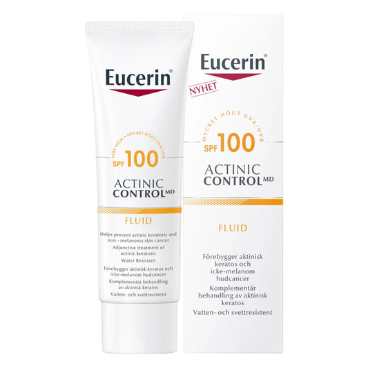 EUCERIN Sun Actinic Control MD Fluid SPF100 80 ml ehkäisee aktiinista keratoosia ja ei-melanoottista ihosyöpää