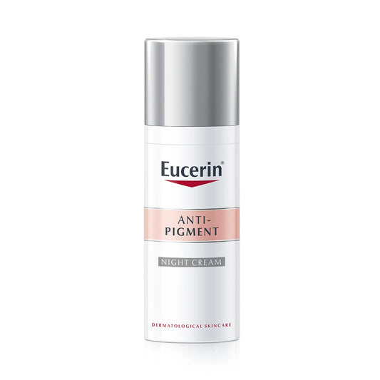 EUCERIN Anti-Pigment Night Cream yövoide 50 ml häivyttää tehokkaasti tummia läiskiä ja ehkäisee niiden muodostumista
