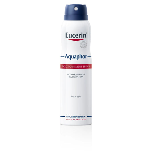 EUCERIN Aquaphor spray erittäin kuivalle ja ärtyneelle iholle 250 ml, hoitaa ja rauhoittaa ilman hajusteita