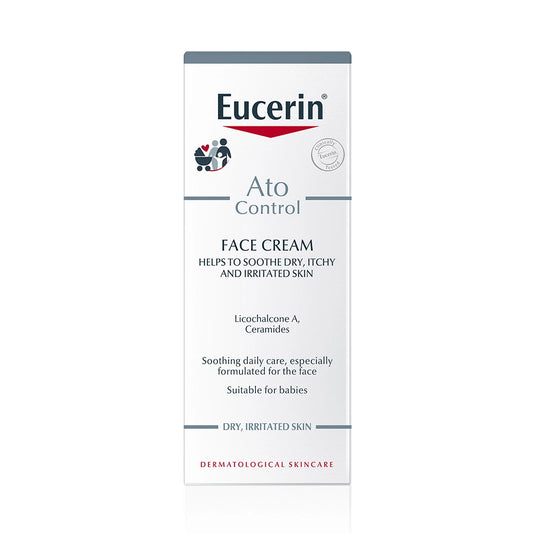EUCERIN AtoControl Face Care Cream kasvovoide atooppiselle iholle 50 ml Rauhoittava kasvojen kosteusvoide ekseemaan taipuvaiselle iholle