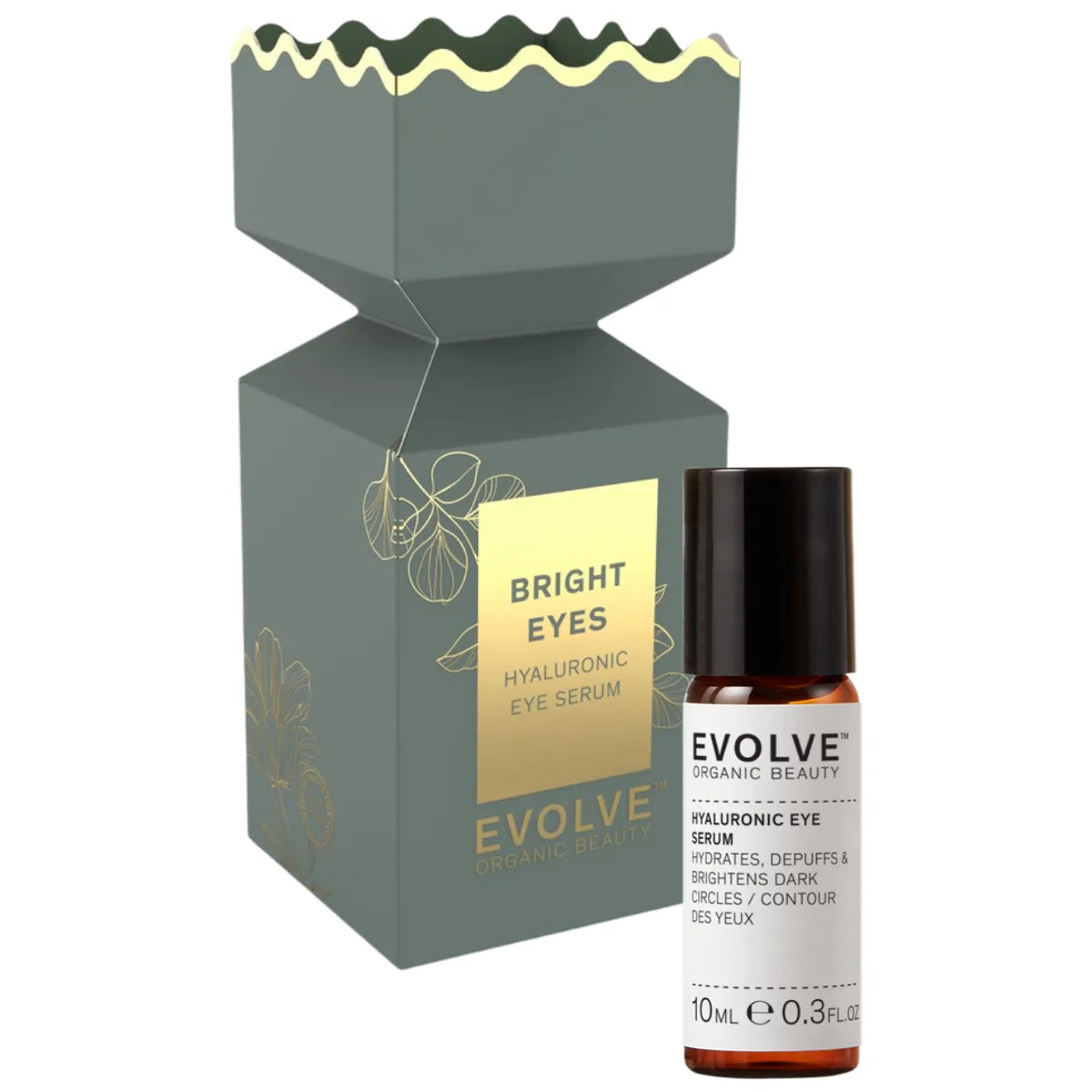 EVOLVE Bright Eyes Hyaluronic Eye Serum 10 ml lahjapakkaus