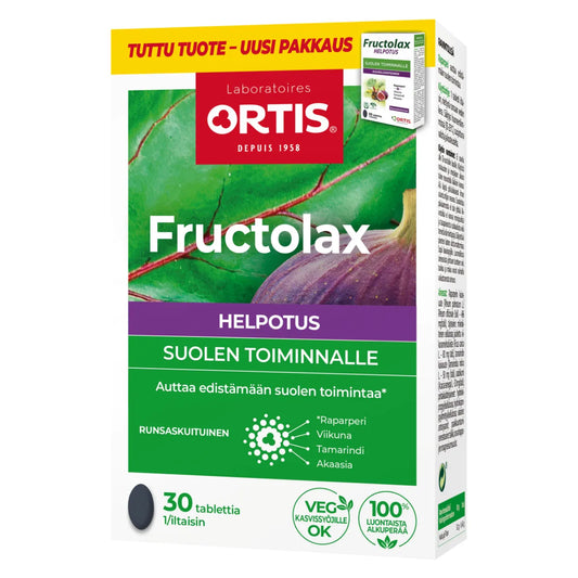 FRUCTOLAX Helpotus hedelmä ja kuitu 30 tabl