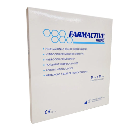 FARMACTIVE Hydrokolloidilevy 20 cm x 20 cm 5 kpl