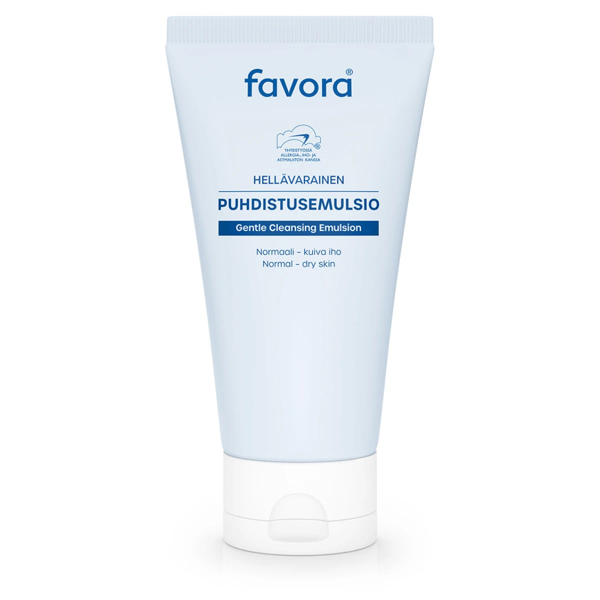 Favora Hellävarainen Puhdistusemulsio 150 ml – hellävaraiseen meikin poistoon herkälle iholle, hajusteeton
