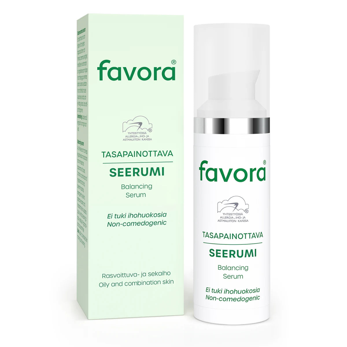 Favora Tasapainottava Seerumi 30 ml – öljytön seerumi rasvoittuvalle ja epäpuhtaalle iholle
